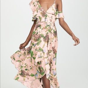 OPT Bryant Dress in Pink Floral Print in Size M